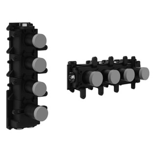 Element podtynkowy Gessi dla termostatycznej baterii natryskowej, 2 osobne wyjścia wody