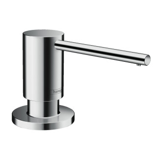 Dozownik mydła Hansgrohe, 500ml, montaż na blacie, czarny mat