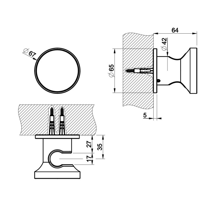 Przyłącze kątowe Gessi Origini, chrom