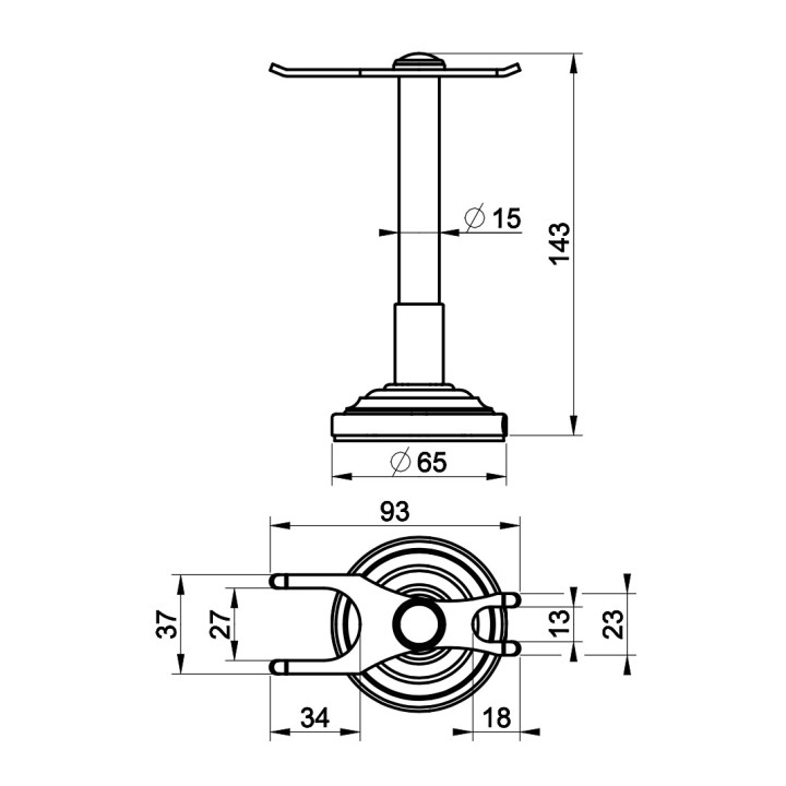 Dozownik mydła Gessi Venti20, czarny, wykończenie chrom