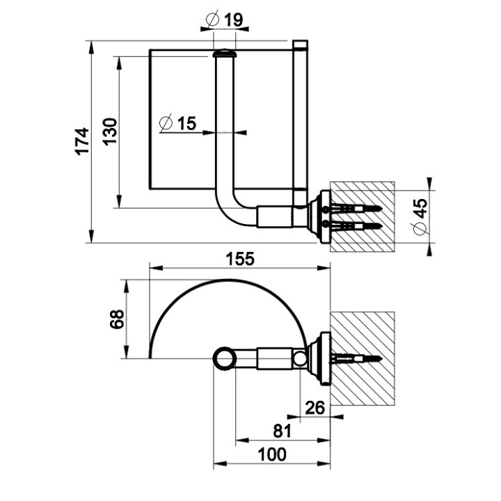 Uchwyt na papier Gessi Venti20, bez pokrywy, chrom