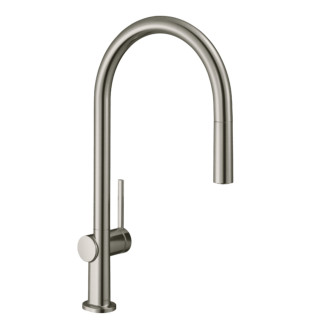 Bateria kuchenna Hansgrohe Talis M54, jednouchwytowa, wysokość 435mm, wyciągana wylewka, 2jet, sBox, czarny mat