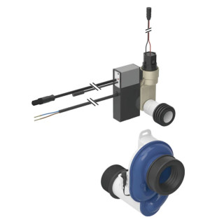 Elektroniczny zawór spłukujący do pisuarów Geberit, natynkowy, zasilanie sieciowe