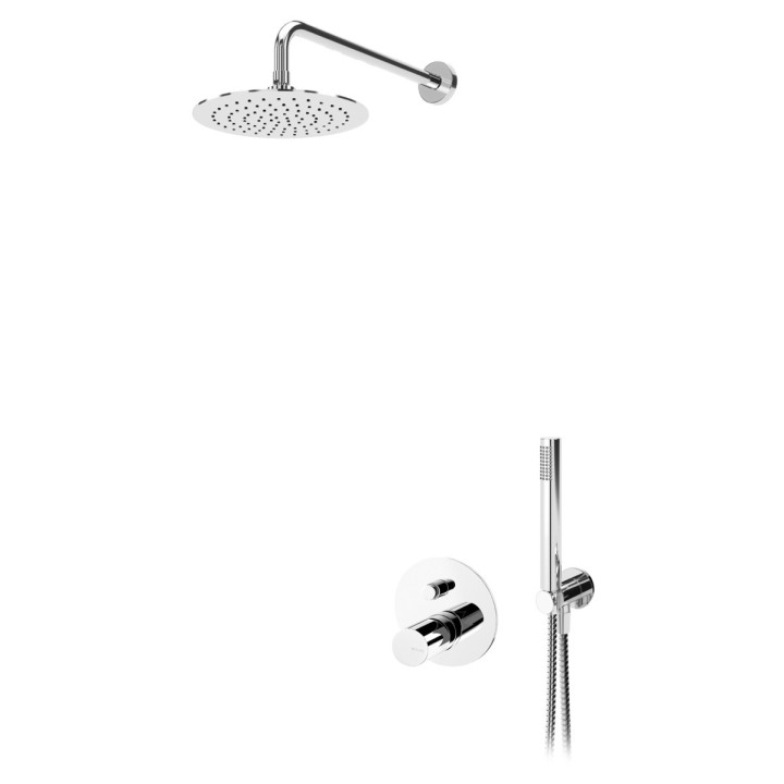 Zestaw natryskowy Bruma Leaf, podtynkowy, 2 wyjścia wody, sunrise PVD