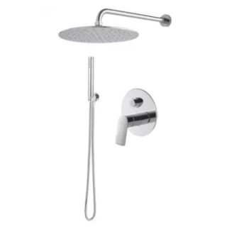 System natryskowy Giulini G. My Future, podtynkowy, 2 wyjścia wody, deszczownica 20cm, chrom