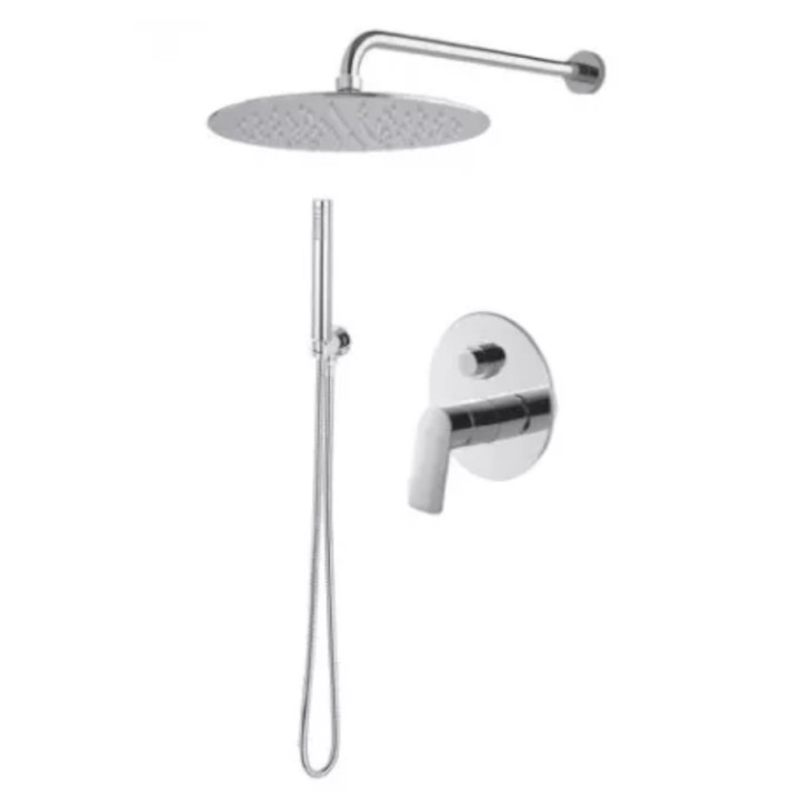 System natryskowy Giulini G. My Future, podtynkowy, 2 wyjścia wody, deszczownica 20cm, chrom