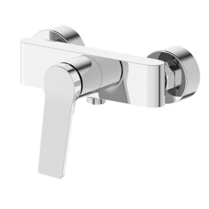 Bateria wannowo-natryskowa Demm Shine, natynkowa, 2 wyjścia wody, zestaw natryskowy, chrom