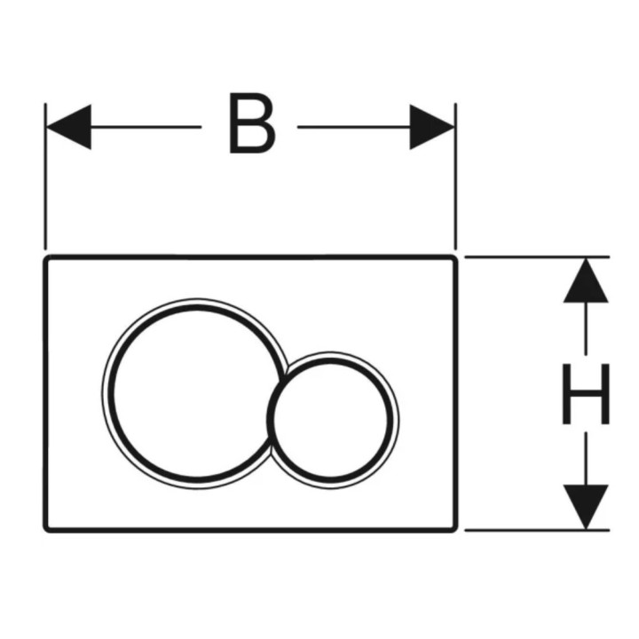 Przycisk spłukujący Geberit Sigma01, dwudzielny, biały, przyciski żółty i zielony