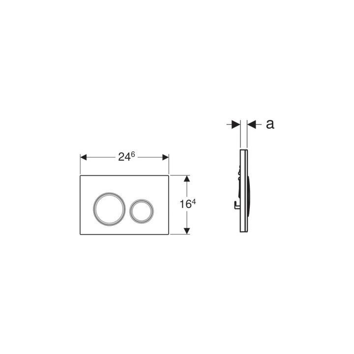 Przycisk spłukujący Geberit Sigma21 szkło białe- sanitbuy.pl