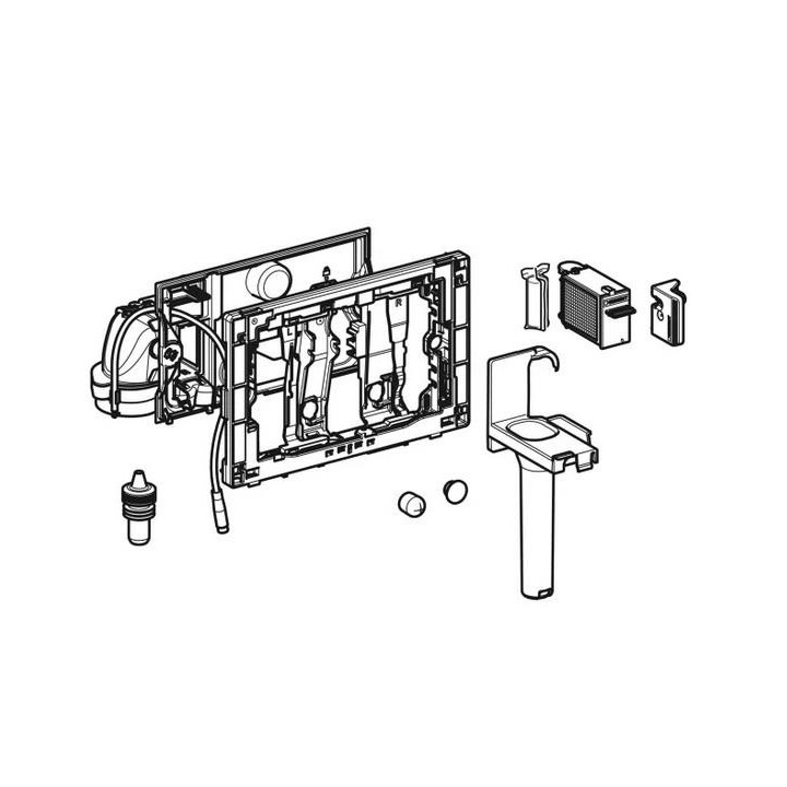 Moduł Geberit DuoFresh z automatycznym uruchamianiem i pojemnikiem na wkład Geberit DuoFresh, do spłuczki podtynkowej Sigma 12 c