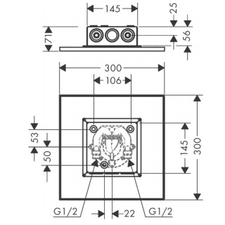 Deszczownica Axor ShowerSolutions 250 1jet, sufitowa, okrągła, czarny chrom polerowany