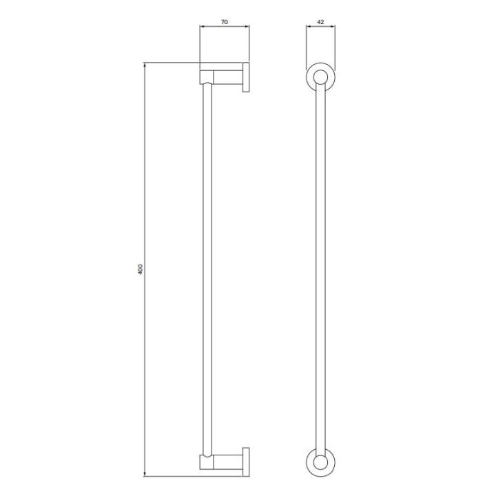 Wieszak na ręcznik Omnires Modern project, 40 cm chrom