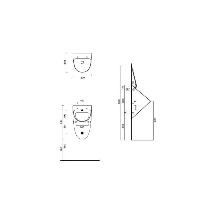 Catalano Sfera pisuar wiszący biały Newflush biały