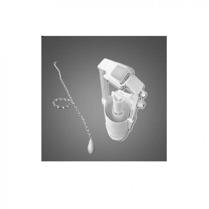 Mechanizm spłukujący Kerasan Retro, do spłuczki wysokiej, z łańcuszkiem, złoty