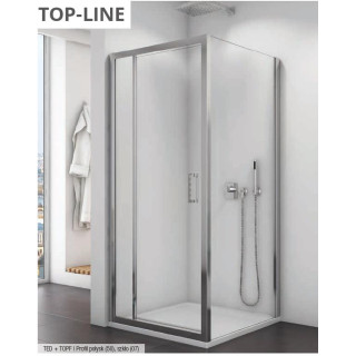 PYTAJ O RABAT ! Drzwi SanSwiss TOP-Line jednoczęściowe ze ścianką stałą w linii 100cm