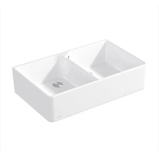 Zlewozmywak ceramiczny Do zabudowy 100x51 cm Villeroy & Boch Architectura 60 - komora odwracalna, niały