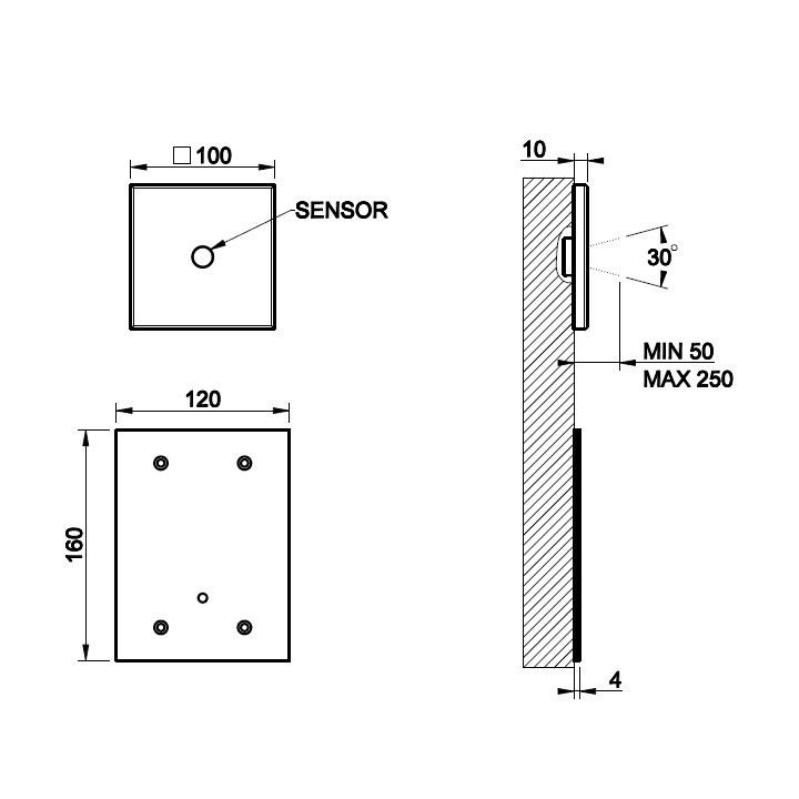 Sterownik elektroniczny Gessi Rilievo do baterii umywalkowej - Black Metal Brushed PVD