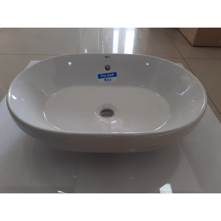 Umywalka wpuszczana w blat Roca Gap Round, 39x39cm, przelew, biała