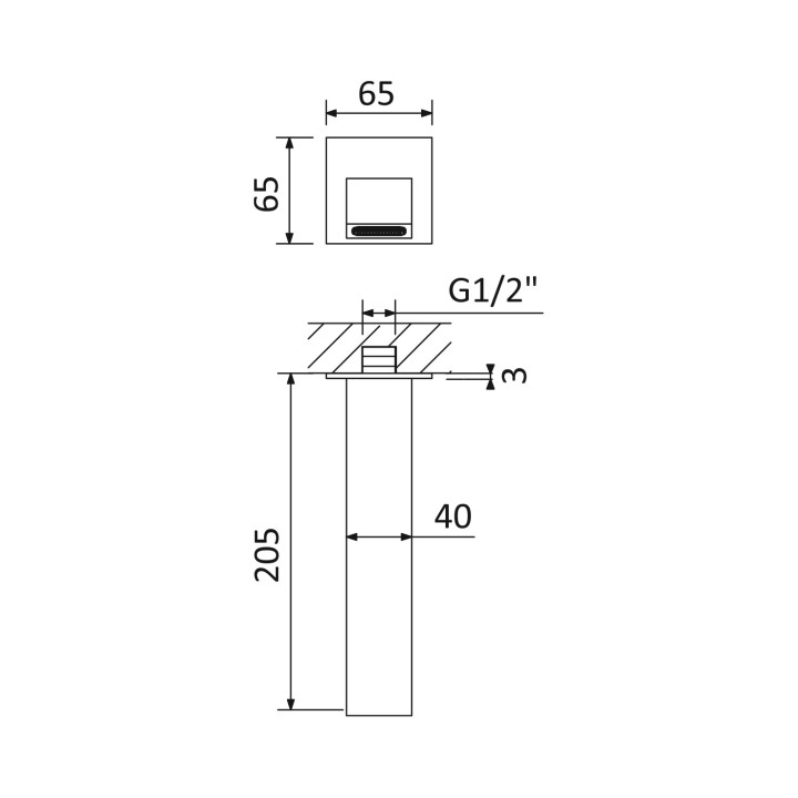 Wylewka wannowa Bruma Utopia EdgeR, ścienna, 205mm, chrom