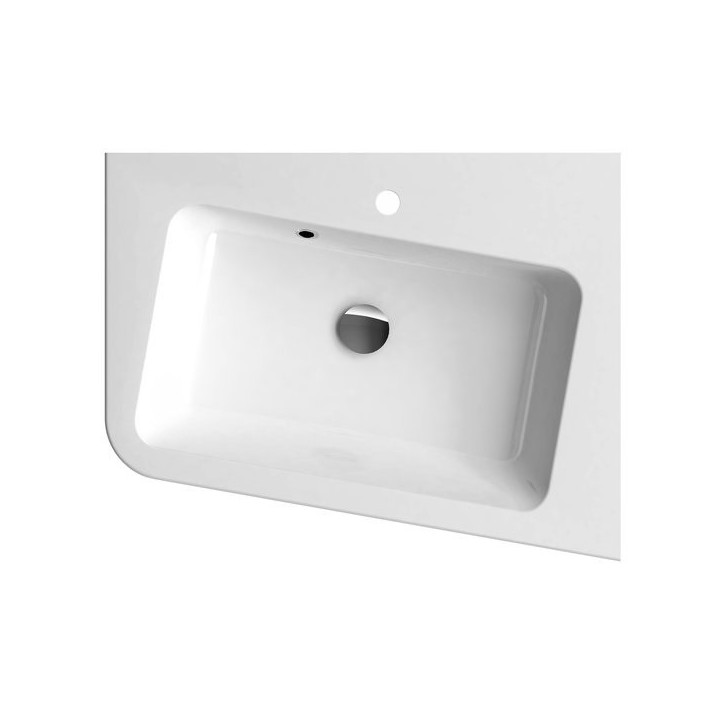 Umywalka meblowa Ravak 10° narożna prawa, 55 cm z otworami - biała