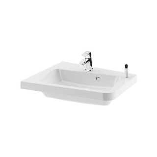 Umywalka meblowa Ravak 10° narożna lewa, 55 cm z otworami - biała