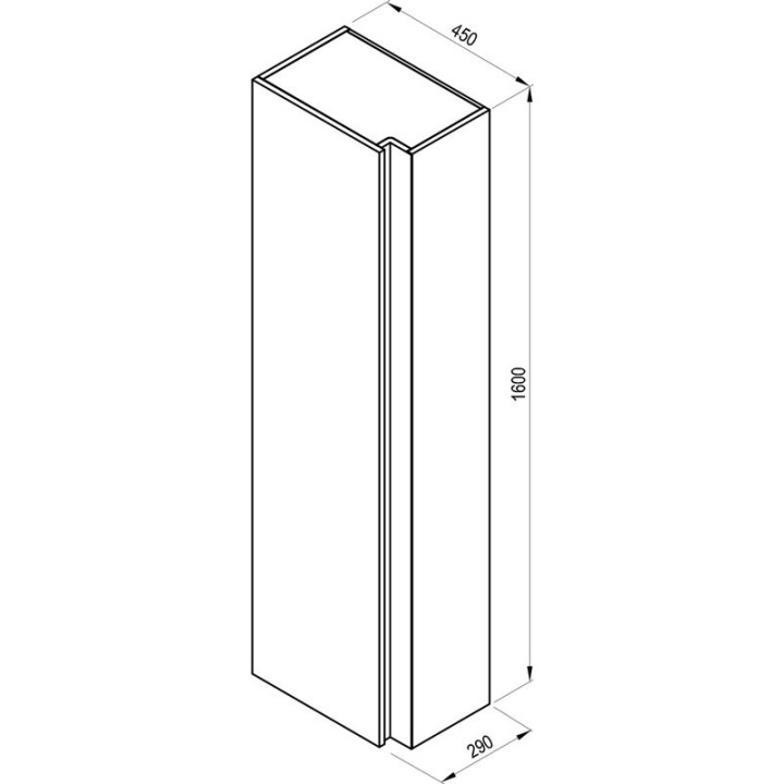 Szafka boczna słupek Ravak SB 10°, 45cm, biały