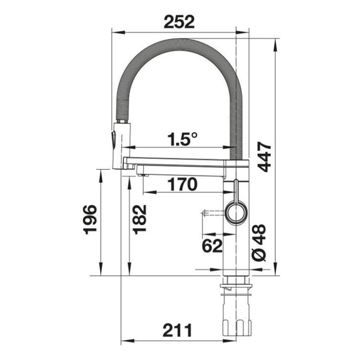 Bateria kuchenna Blanco Evol-S Pro stojąca z podłączeniem do filtra wody - czarny mat