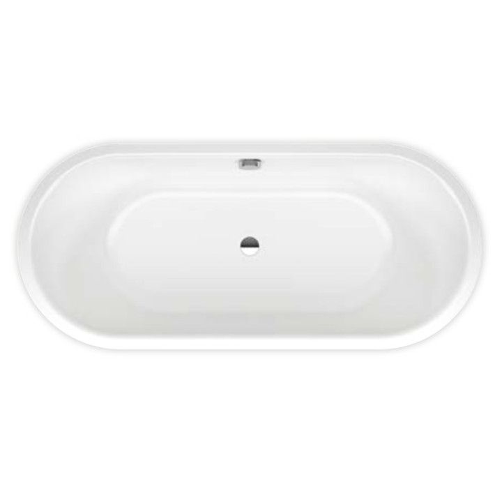 Wanna wolnostojąca Kaldewai Meisterstück Classic Duo Oval, 170x75cm, zestaw odpływowo-przelewowy, powierzchnia uszlachetniona, b