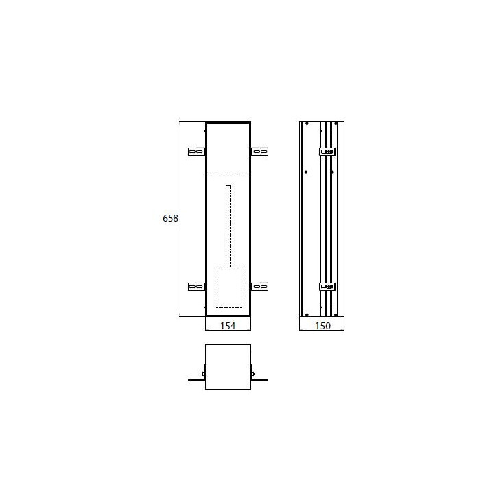 Szafka Emco ASIS, moduł 150, 809mm chrome/optiwhite