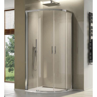 Kabina kwadratowa narożna Sanswiss Top-Line S, 80x80cm, drzwi rozsuwane, szkło przezroczyste, profil czarny mat