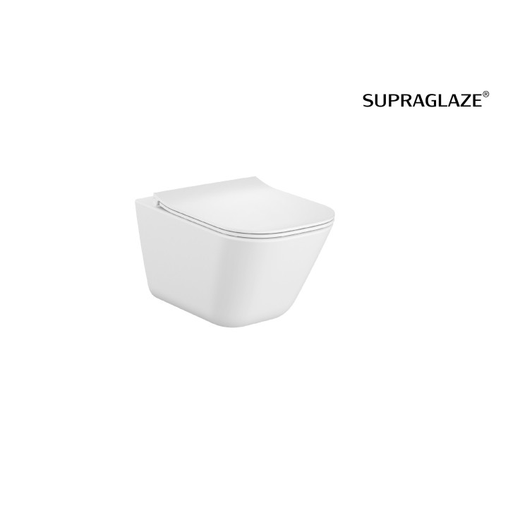 Roca GAP miska WC podwieszana Rimless - bezkołnierzowa 54 cm biała z powłoką Supraglaze