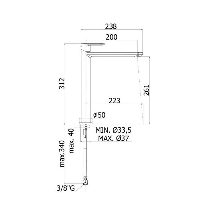 Bateria bidetowa Paffoni Light stojąca z korkiem automatycznym, chrom- sanitbuy.pl