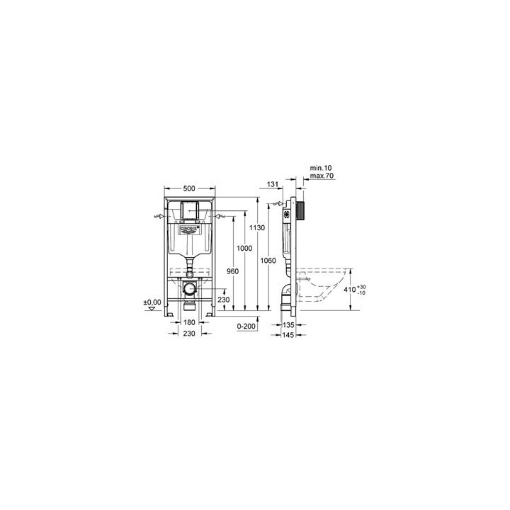 Stelaż podtynkowy Grohe Fresh Rapid SL Skate Cosmopolitan 5w1 do WC wiszącego - promocja 5:1