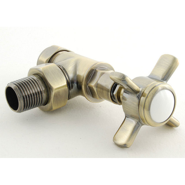 Komplet zaworów Imers kątowych stylizowanych retro - stary mosiądz- sanitbuy.pl