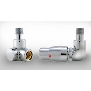 Komplet zaworów Imers kątowych osiowych w stylu Modern, prawy - chrom- sanitbuy.pl