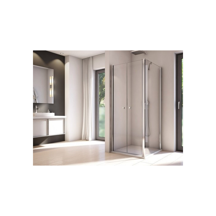 Ścianka SanSwiss Ronal PUR szer. 300-1000 mm, montaż bezprofilowy, szkło przeźroczyste- sanitbuy.pl