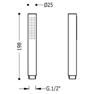 Słuchawka prysznicowa Tres Antical, 1-funkcyjna, biały mat