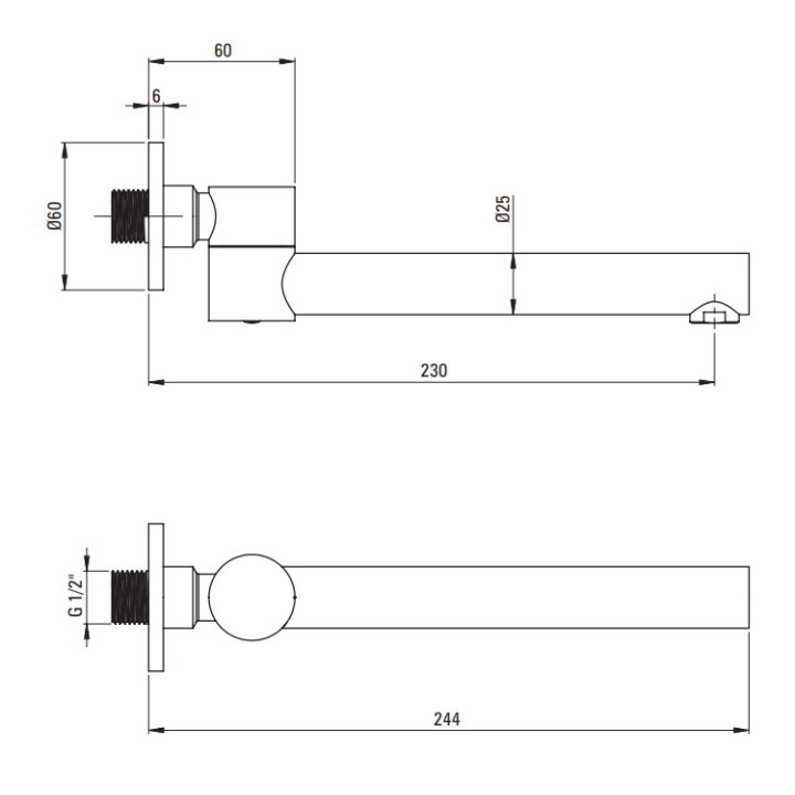 Deante Cascada wylewka wannowo-umywalkowa składana chrom