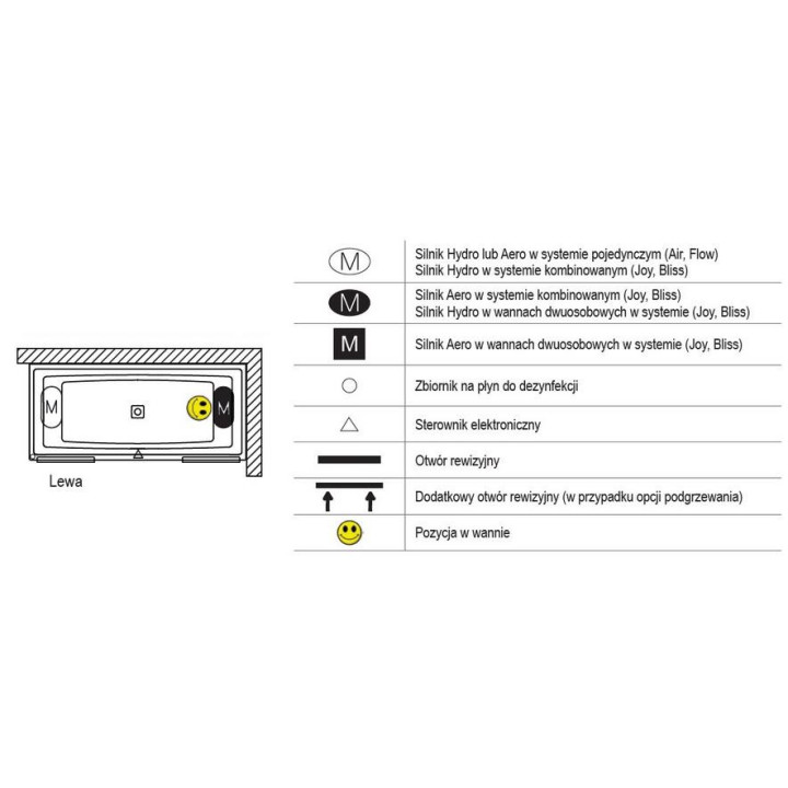 Wanna Riho Carolina prostokątna 170x80 cm