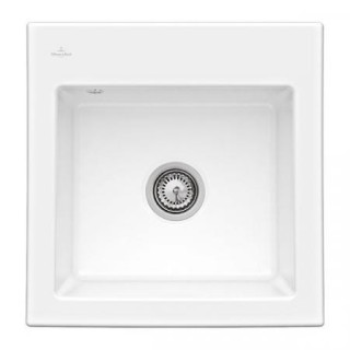 Zlewozmywak ceramiczny Do zabudowy 100x51 cm Villeroy & Boch SUBWAY 60 XL - komora po lewej - White Alpin