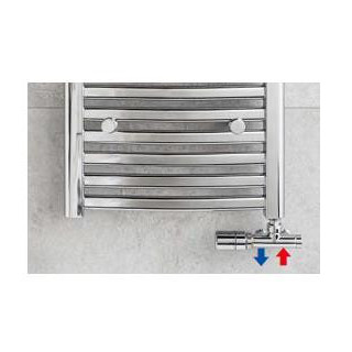 Zestaw zaworowy P.M.H. Line regulacyjny, kątowy - chrom