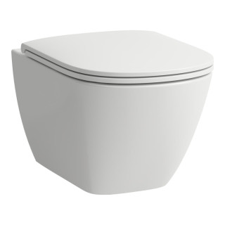 Miska WC Laufen Pro A wisząca, 36 x 53 cm, Rimless  z deską wolnoopadającą Slim - biała