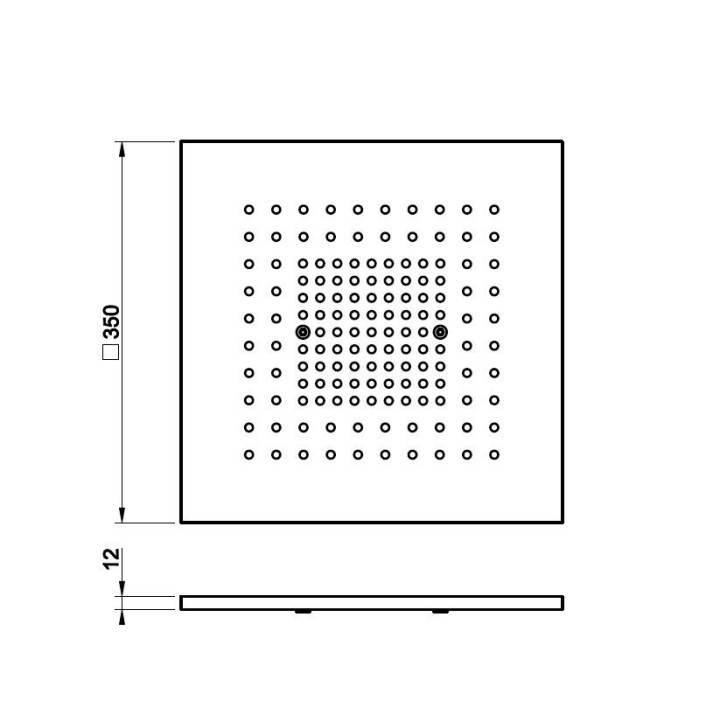Rozeta wykończeniowa Gessi Afilo do systemu prysznicowego 300x300 mm - Matte Black