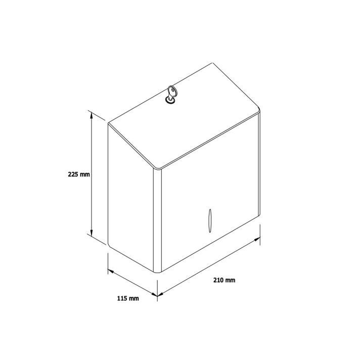 Pojemnik na papier toaletowy Merida Stella Mini, średnica papieru do 19cm, stal matowa
