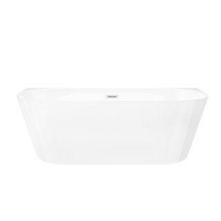 Wanna przyścienna wolnostojąca Corsan Mono 170 cm z wykończeniem białym - biała