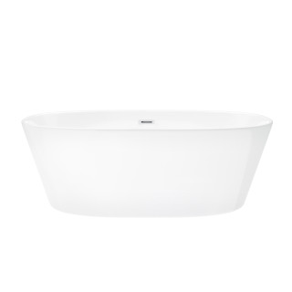 Wanna wolnostojąca Corsan Salina 160 cm z wykończeniem białym - biała