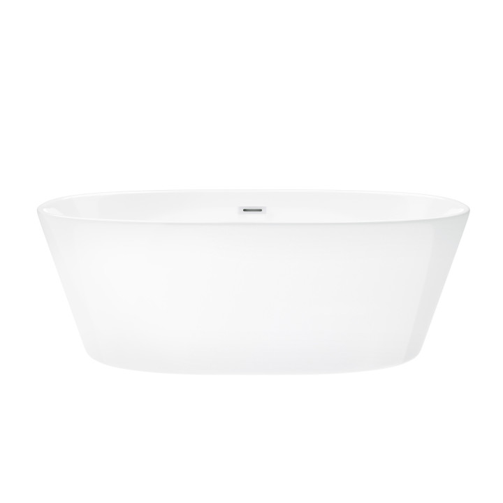 Wanna wolnostojąca Corsan Salina 170 cm z wykończeniem białym - biała