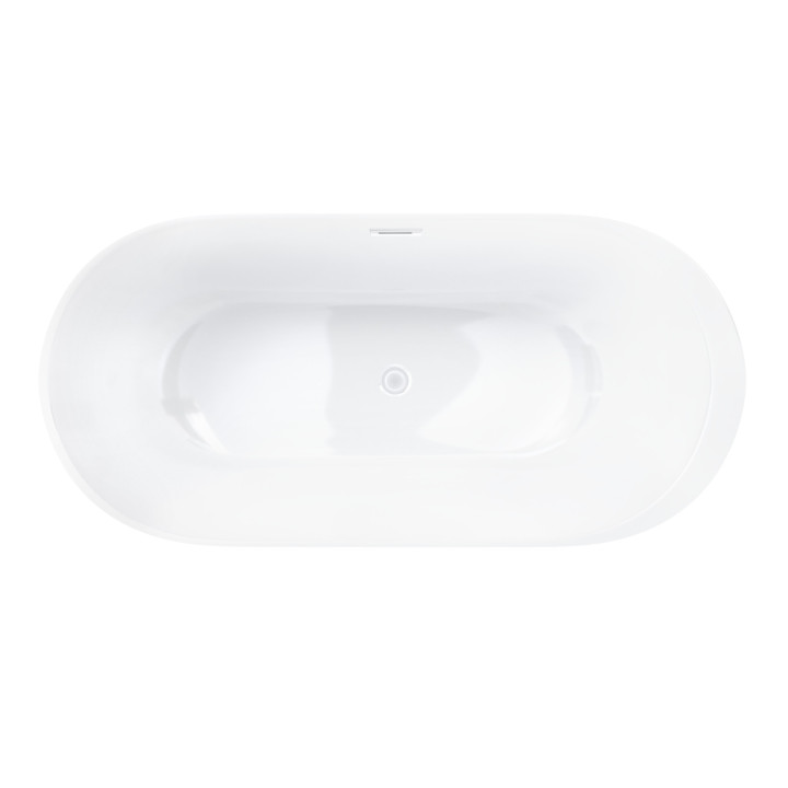 Wanna wolnostojąca Corsan Reno 160 cm z wykończeniem białym - biała