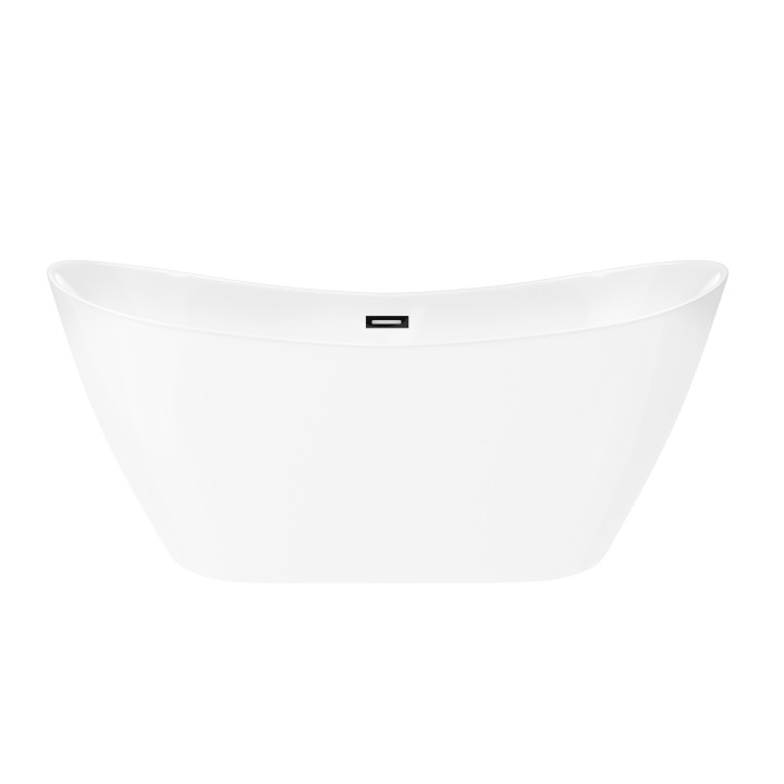 Wanna wolnostojąca Corsan Nauti 170 cm z wykończeniem czarnym - biała