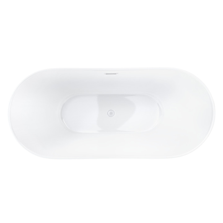 Wanna wolnostojąca Corsan Nauti 170 cm z wykończeniem białym - biała